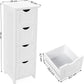 Bathroom Cabinet with 4 Drawers, White