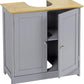 💥SALE💥Grey Under Sink Pedestal Cabinet Cupboard Bathroom Storage Unit with 2 Doors