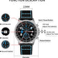 SHENGKE SINOBI Men's Sport Watches Chronograph Multifunction Wrist Watches for Men with Calendar Date Water Resistant Easy Read Watch Men