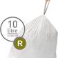 3 Pack simplehuman code R Custom Fit Bin Liner Bulk Pack, White Plastic ( 60 Liners)