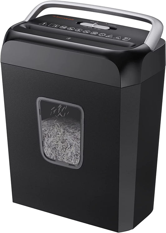 Commercial Paper Shredder Industrial 6 Sheet Cross Cut Heavy Duty Home Office