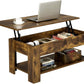 Lift Top Coffee Table, Wood Lifting Coffee Table Tea Table with Storage Shelf