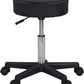 Black Adjustable Rolling Cushion Tattoo Salon Stool,5 Wheels