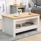 NEW Wooden Modern Coffee Sofa End Table wit Bottom Storage, Oak