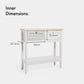 NEW Grey & Ash Veneer Console Table – Natural Wooden Sideboard, Soft Close Storage Drawer