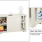 NEW Wooden Kitchen Storage Cabinet with Sliding Door & Adjustable Shelf, Stackable Buffet