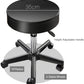 Black Adjustable Rolling Cushion Tattoo Salon Stool,5 Wheels