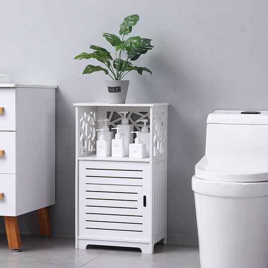 Single Door Bathroom Cabinet Shelf Storage Bedside Table Bathroom Supplies