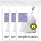 3 Pack simplehuman code R Custom Fit Bin Liner Bulk Pack, White Plastic ( 60 Liners)