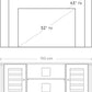 TV Stand Console Unit with Shelves, Cabinet with Storage, Rustic Brown