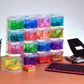 16 Pieces Useful Box 16x0.14 Liter Plastic Storage Box Organizer Clear & Assorted
