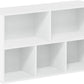 5-Cube Reversible Open Shelf Bookcase, Wood, White