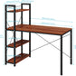 4 Tier Computer Desk, Computer Desk with Bookshelf, Computer PC Laptop Table