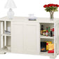NEW Wooden Kitchen Storage Cabinet with Sliding Door & Adjustable Shelf, Stackable Buffet
