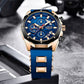 LIGE Men's Watches Fashion Sports Waterproof Chronograph Analogue Quartz