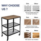 NEW 3-Tier Kitchen Microwave Cart Rolling Kitchen Utility Cart  with Metal Frame