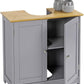 💥SALE💥Grey Under Sink Pedestal Cabinet Cupboard Bathroom Storage Unit with 2 Doors