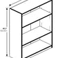 3-Tier Adjustable Shelf Bookcase, Pink/White/Black