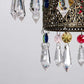 Moroccan Style 3 Tier Ceiling Pendant Light Shade with Multi-Coloured Acrylic Jewel Droplets