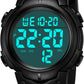Men's Digital Sports Watch Big Numbers 50M Waterproof Large Face LED Wrist Watch