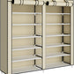 Shoe Rack 6-Tier Shoe Storage  Holdup to 36 Pairs Shoes With Non-woven Fabric Cover
