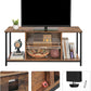 TV Stand for TV up to 50 Inches, TV Cabinet with Open Shelves, TV Console Rustic Brown