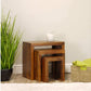 💥SALE💥 3 Nesting End Tables Dark Wood Cube