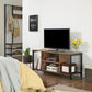 TV Stand for TV up to 50 Inches, TV Cabinet with Open Shelves, TV Console Rustic Brown