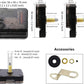 Clock Mechanism Kit Battery Powered Quartz Movement Replace Long Short Shaft