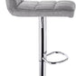 Set of 2 Bar Stools Light Grey Bar Chairs Breakfast Dining Stools for Kitchen Island Counter
