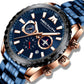 Men's Watches Designer Large Face Analogue Waterproof Stainless Steel Luminous