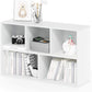 5-Cube Reversible Open Shelf Bookcase, Wood, White
