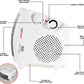 2000w Upright and Flatbed Fan Heater with 2 Heat Settings