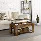 Lift Top Coffee Table, Wood Lifting Coffee Table Tea Table with Storage Shelf