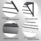 Pot Pan Rack Wall Mounted  for Kitchen Hanging with 10 Hooks, Stainless Steel, Matte Black