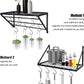 Pot Pan Rack Wall Mounted  for Kitchen Hanging with 10 Hooks, Stainless Steel, Matte Black