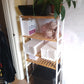 NEW!  5-Tier Bathroom Storage Shelves, Bamboo Kitchen Shelf with 9 Adjustable Heights