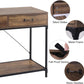 Console Table, 2 Drawers with Handles and Storage Shelf Side Table
