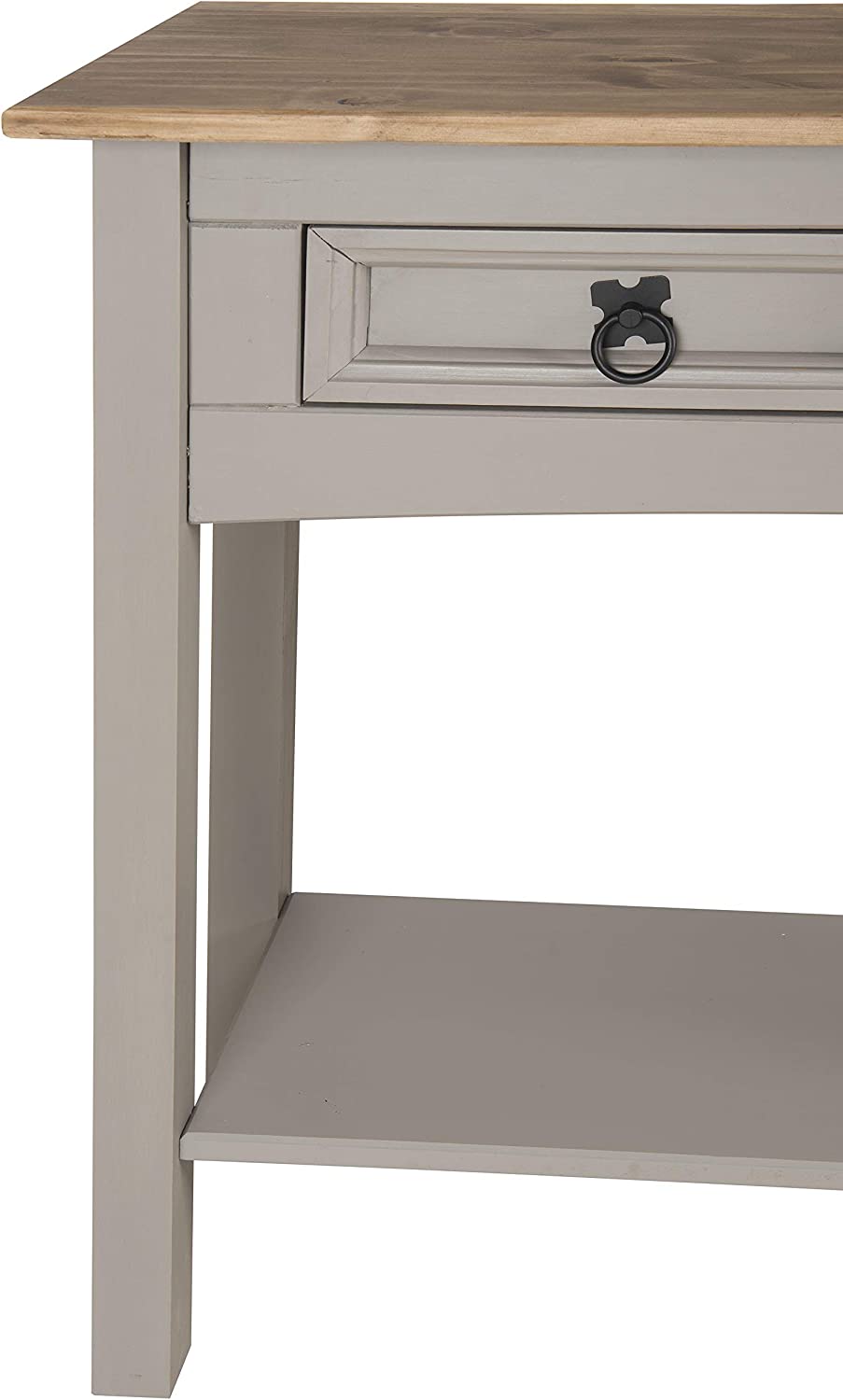 NEW! Console Table Modern Grey Wax 3 Drawer Console Table