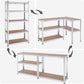 NEW! Set of 2 5-Tier Shelving Unit, Steel Shelving Unit for Storage Tool-Free Assembly