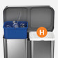 3 Pack simplehuman CW0258 code H Custom Fit Bin Liner Bulk Pack, White Plastic (3 Pack of 20, Total 60 Liners)