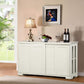 NEW Wooden Kitchen Storage Cabinet with Sliding Door & Adjustable Shelf, Stackable Buffet