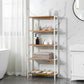 NEW!  5-Tier Bathroom Storage Shelves, Bamboo Kitchen Shelf with 9 Adjustable Heights