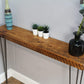 NEW! Rustic Chunky Console Table 20cm deep Handcrafted Home Side Table Wooden Table with Hairpin Legs