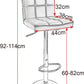 Set of 2 Bar Stools Light Grey Bar Chairs Breakfast Dining Stools for Kitchen Island Counter
