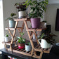 Wooden Plant Stands Indoor 6 Tiered Plant Shelf Triangular Plant Pot Stand Flower Rack