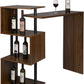 NEW Swivel Kitchen Bar Counter Table Bistro Table Breakfast Dining Table Dark Beech