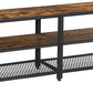 NEW TV Stand TV Table for TV up 60" with Shelves, Steel Frame, Rustic