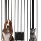 Pet Gate with Lockable Cat Flap Pressure Fitted to 75cm - 148.7cm Stair