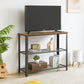 Industrial Console Table, Narrow Side Table, Rustic Brown Hallway Sofa Table with 2 Mesh Shelves